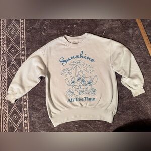 Disney LILO and Stitch crew neck sweatshirt light blue sunshine all the time M